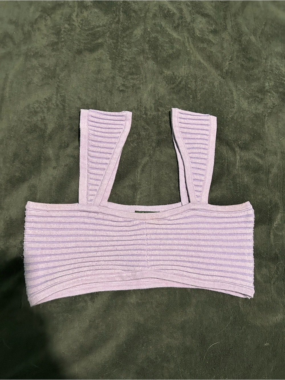 wild fable Lilac Ribbed Square Neck Crop Tank